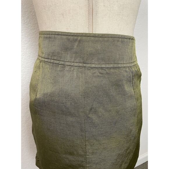 Sandro Paris Mini Skirt Metallic Zip Front Erman - Picture 6 of 8